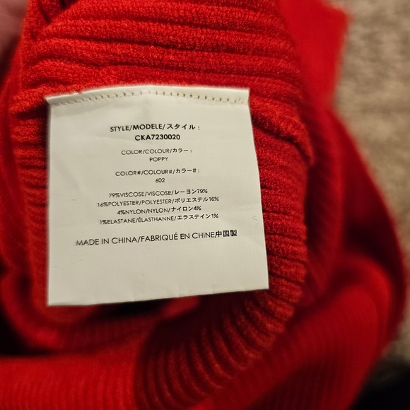 Michael Kors Collection Poppy Red One Shoulder Ribbed Maxi Dress CKA7230020 L - Picture 5 of 5